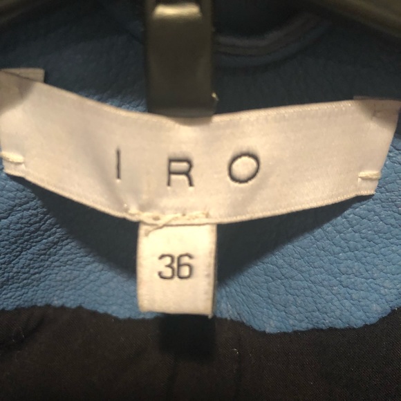 Iro Han Leather Jacket size 36 denim blue color - Picture 4 of 8